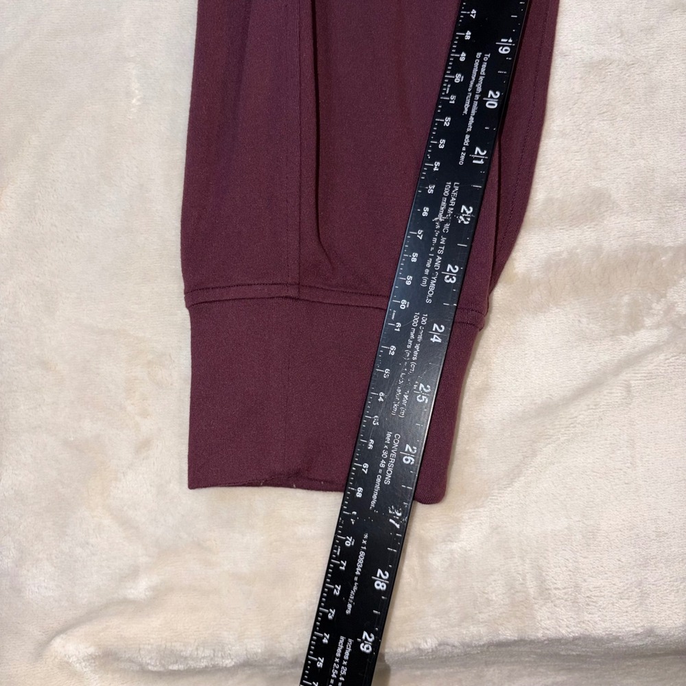 Lululemon Jogger 28 Burgundy Wine Nulu High Rise Pants LW5DP3S Size 4 - Picture 4 of 8